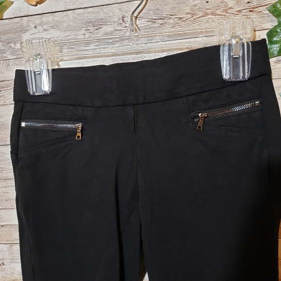 Ann Taylor Black Ponte Zip Pocket Leggings Pants AT Womens Dressy Business Work - Picture 3 of 6